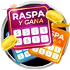 Tarjeta de slot con arte moderno y colores intensos.